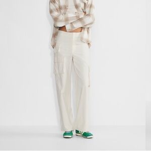 Aritzia Picture White/Cream Cargo Pants